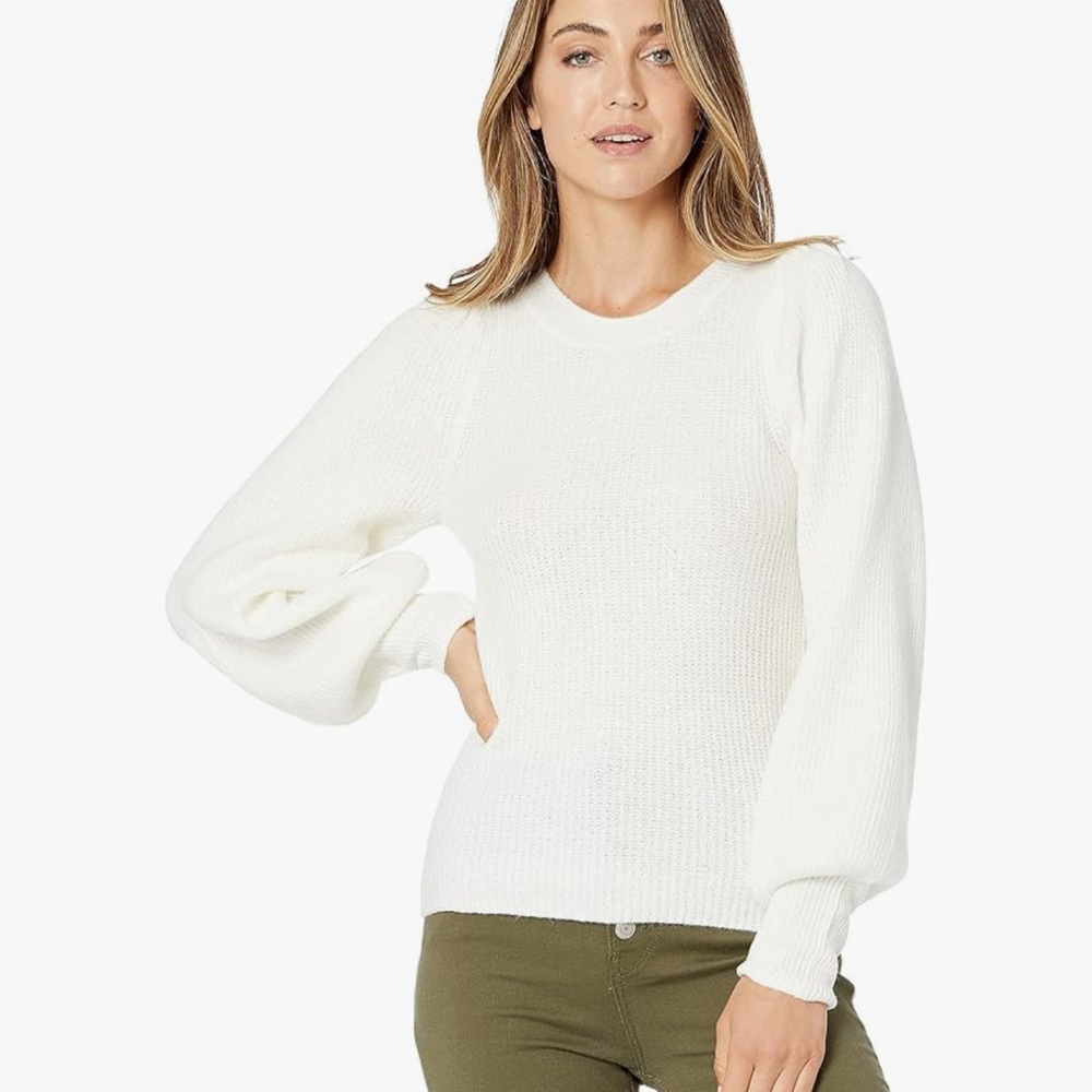 1. State Balloon Sleeve Crew Neck Sweater